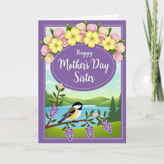 Sister Mothers Day Scene Card (Front)