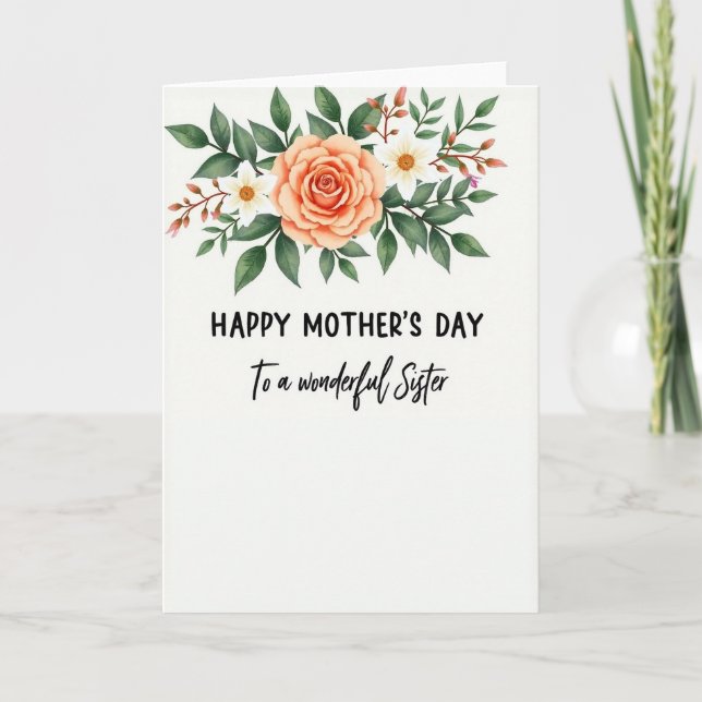 Sister Mothers Day Script Card (Front)