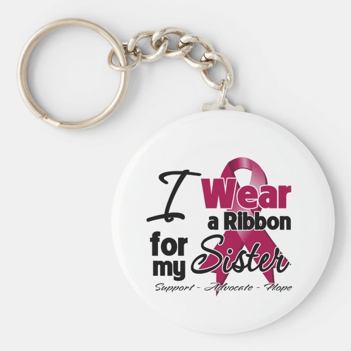 Sister   Multiple Myeloma Ribbon Keychain