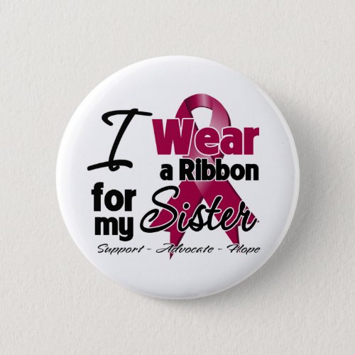 Sister _ Multiple Myeloma Ribbon Pinback Button