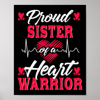 Sister Of A Heart Warrior Chd Awareness  Poster