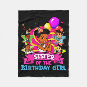 Sister Of Birthday Girl Gracie Nk Doll Family Deco Fleece Blanket