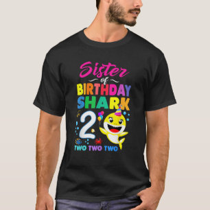 Sister Of Birthday Shark 2nd Matching Oufit Party T-Shirt
