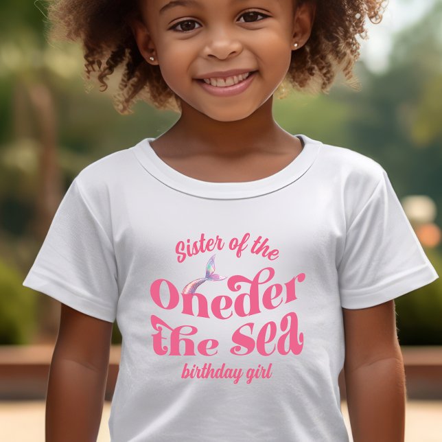 Sister of Oneder The Sea Mermaid birthday girl T-Shirt (Creator Uploaded)
