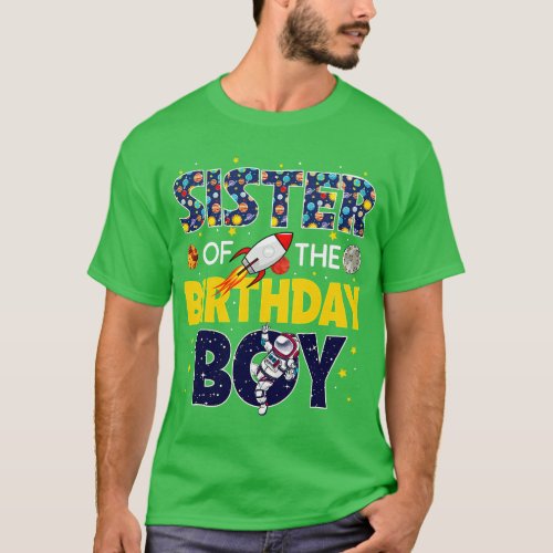 Sister Of The Birthday Boy 2nd Outer Space Outfit  T_Shirt