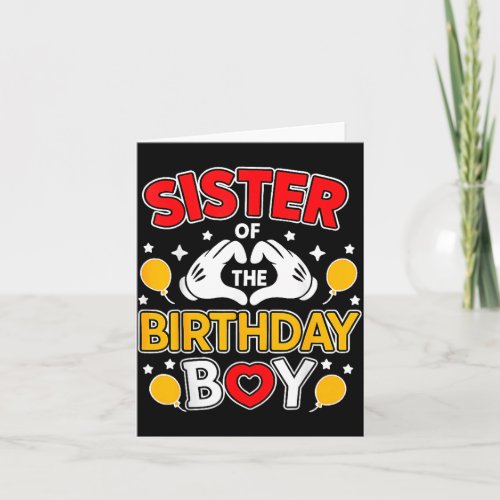 Sister Of The Birthday Boy Family Matching Dad Mom