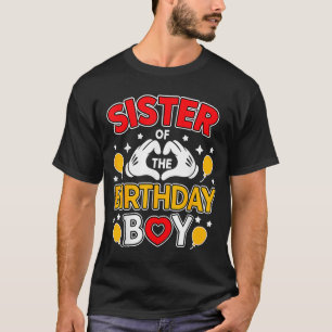 Sister Of The Birthday Boy Family Matching Dad Mom T-Shirt