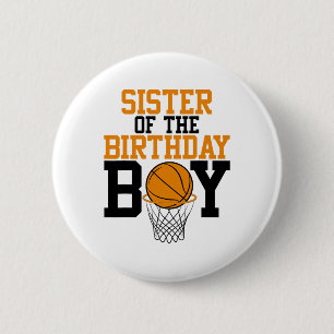 Sister Of The Birthday Boy Sketll Family Birthday Button