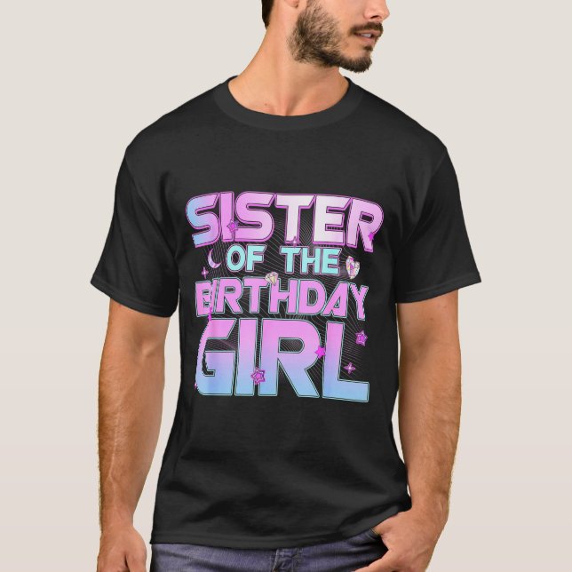 Sister Of The Birthday Girl Kp Family Matching Par T-Shirt (Front)