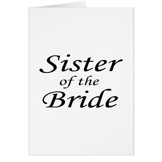 sister Of The Bride Cards (Front)