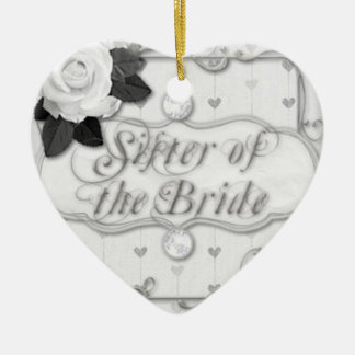 sister of the bride ceramic ornament