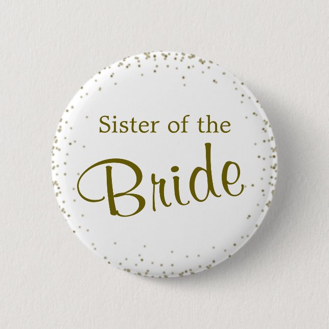 Sister of the Bride Confetti Button (Front)
