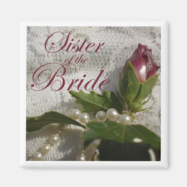 Sister of the Bride Favor Magnet (Front)