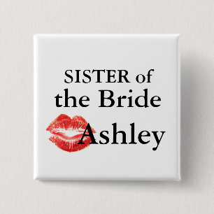 Sister Of The Bride Pinback Button