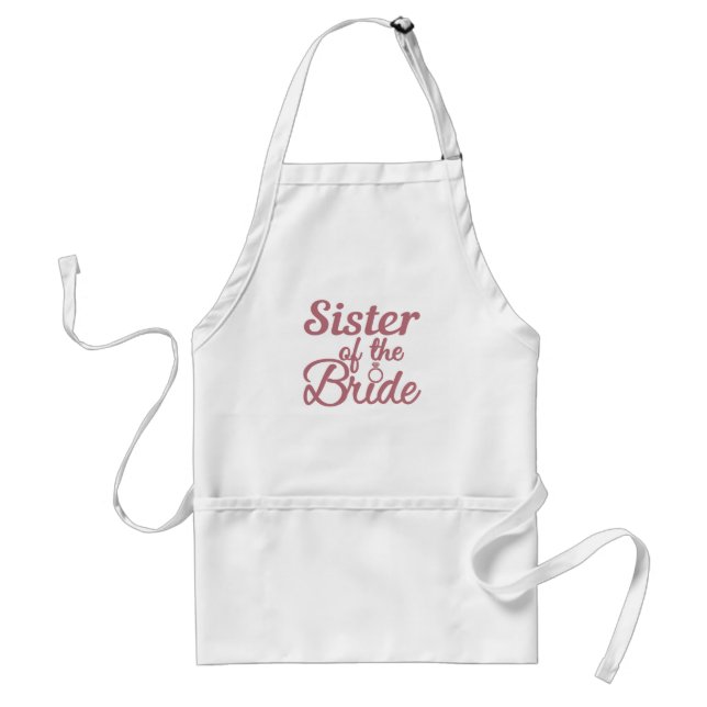Sister Of The Bride Wedding Family Matching Adult Apron (Front)