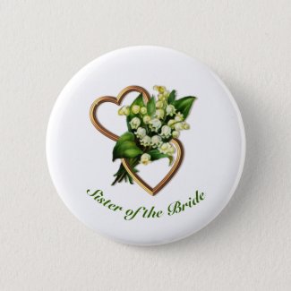 Sister of the Bride with Lilies and Heart Button