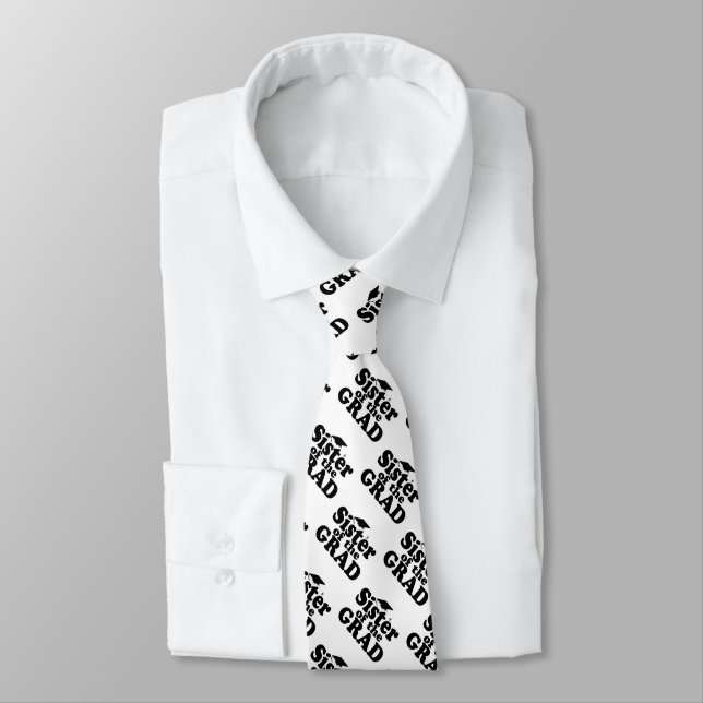 Sister of the Grad Graduation Neck Tie (Tied)