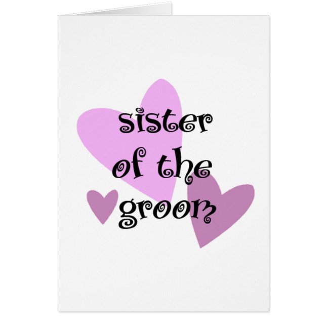 Sister of the Groom Cards (Front)