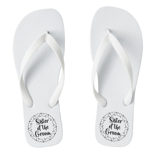 Sister of the Groom Flip Flops (Footbed)