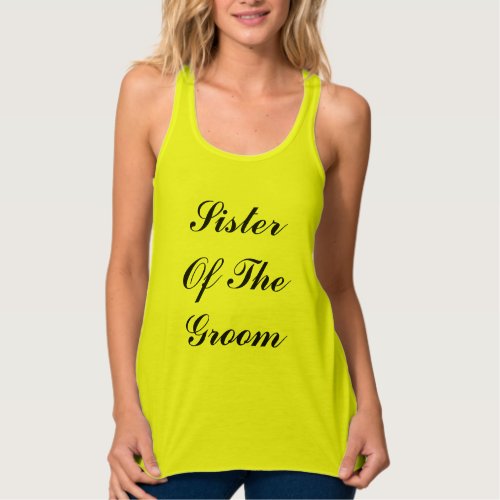 Sister Of The  Groom Lilac Purple Weddings Tank Top