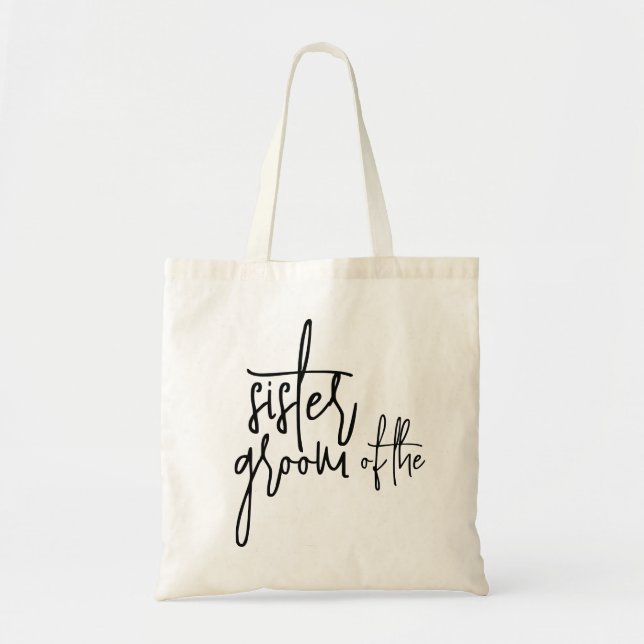 Sister of the groom  tote bag (Front)