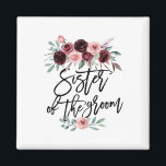 Sister Of The Groom Wedding Inlaw Bridesmaid Honor Magnet<br><div class="desc">Sister Of The Groom Wedding Inlaw Bridesmaid Honor Attendant</div>