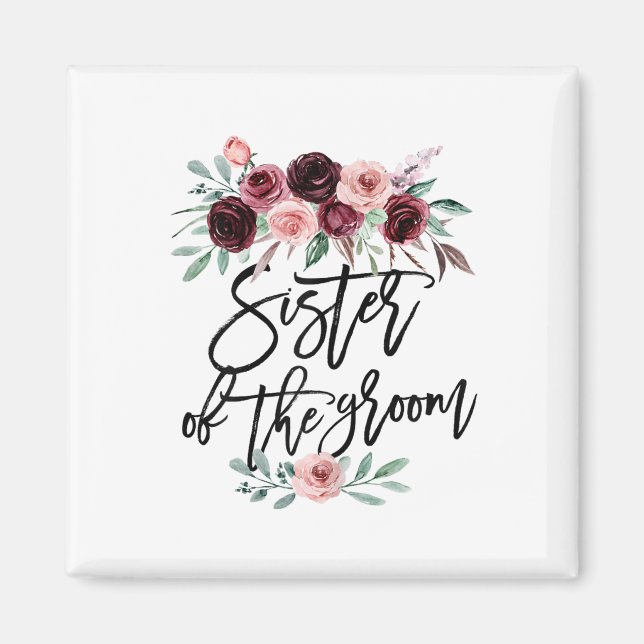 Sister Of The Groom Wedding Inlaw Bridesmaid Honor Magnet (Front)