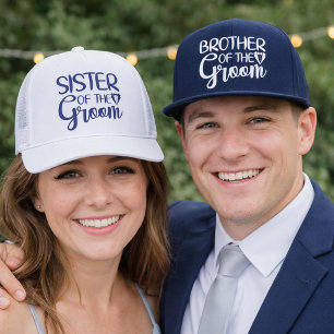 Sister of the Groom Wedding Party Trucker Hat