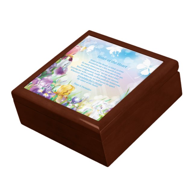 Sister of the Heart Poetry Collector Jewelry Box (Side)
