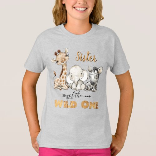 Sister of the Wild One Gray T_Shirt