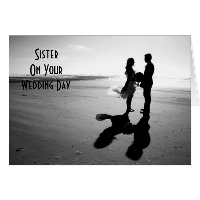 **SISTER** ON YOUR WEDDING DAY-=WISH LOVE (Front Horizontal)