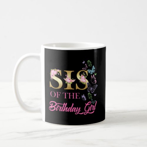 Sister One First Birthday Matching Family Butterfl Coffee Mug
