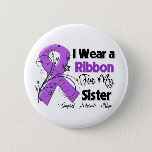 Sister _ Pancreatic Cancer Ribbon Button