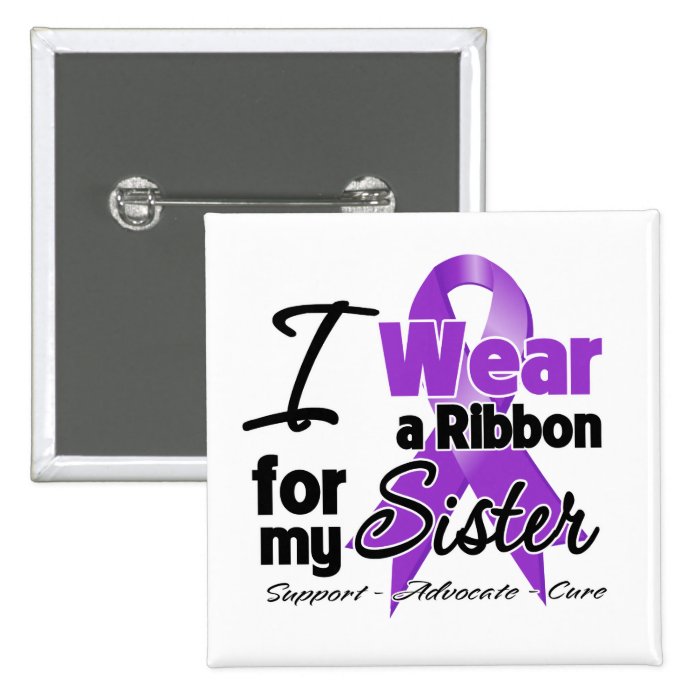 Sister   Pancreatic Cancer Ribbon Pin