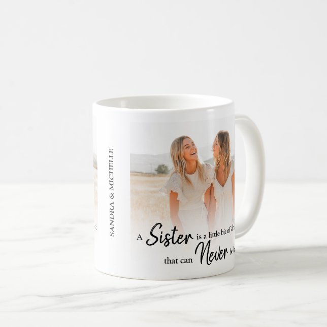 Sister | Personalized Photo Coffee Mug (Front Right)