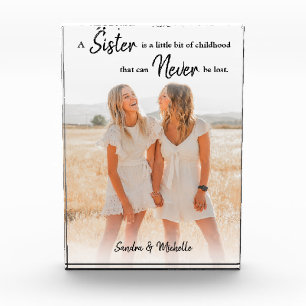 Sister Personalized Photo Gift Block