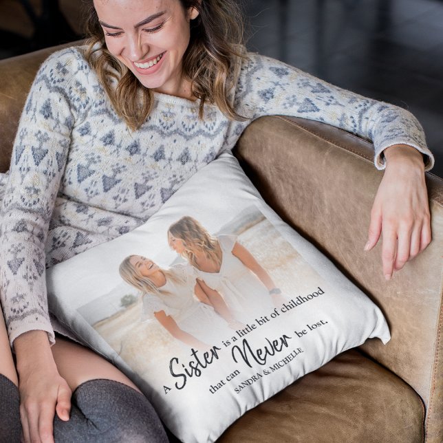 Sister | Personalized Photo Throw Pillow (Creator Uploaded)