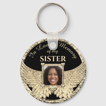 Sister Photo Memorial Keychain by MemorialGiftShop at Zazzle