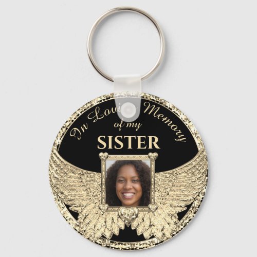 Sister Photo Memorial Keychain