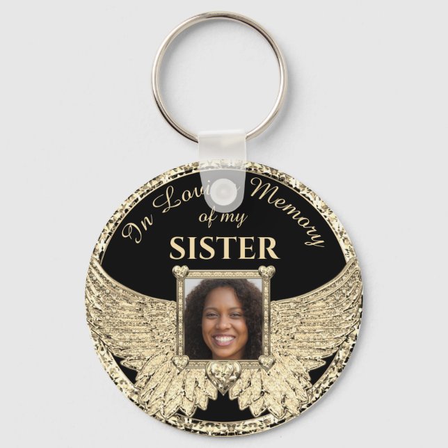 Sister Photo Memorial Keychain (Front)