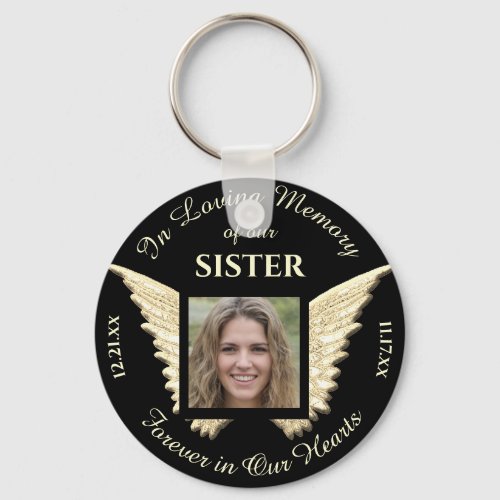 Sister Photo Memorial Keychain