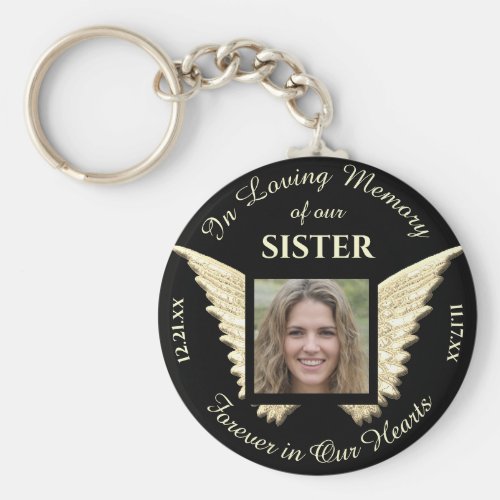 Sister Photo Memorial Keychain