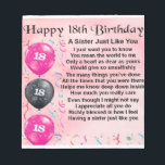 Sister Poem  -   18th Birthday Design Notepad<br><div class="desc">A great gift for a sister on her 18th birthday.</div>