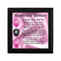 gift ideas for sister's 60th birthday