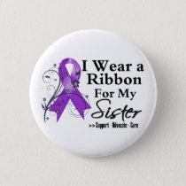 Sister Purple Ribbon - Pancreatic Cancer Button