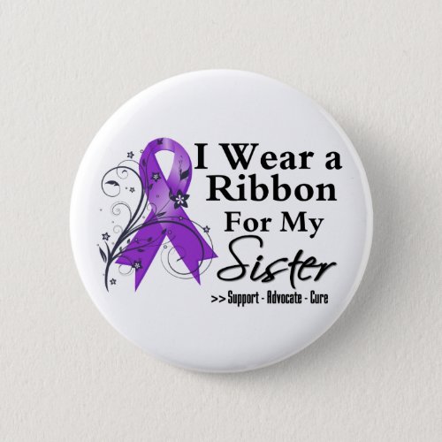 Sister Purple Ribbon _ Pancreatic Cancer Button