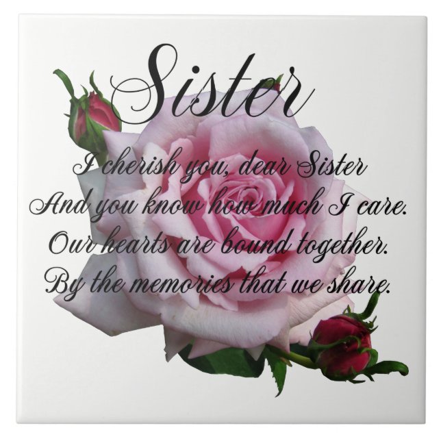 SISTER QUOTE CERAMIC TILE (Front)