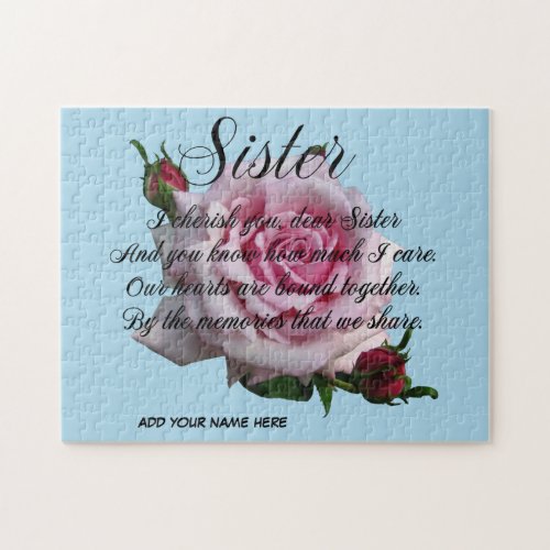 SISTER QUOTE JIGSAW PUZZLE