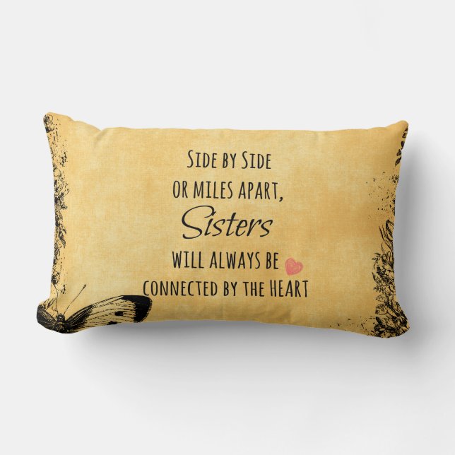 Sister Quote Lumbar Pillow (Front)