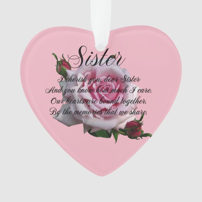 SISTER  QUOTE ORNAMENT (Front)